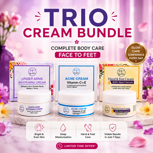 TRIO CREAM BUNDLE ( FACE TO FEET CARE )