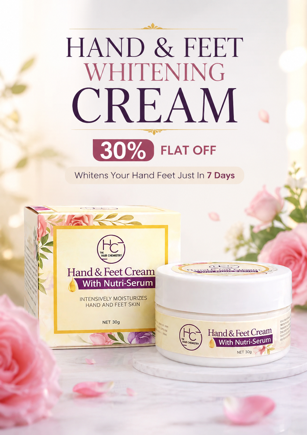 7  DAYS HAND FEET WHITENING CREAM / ALL NATURAL