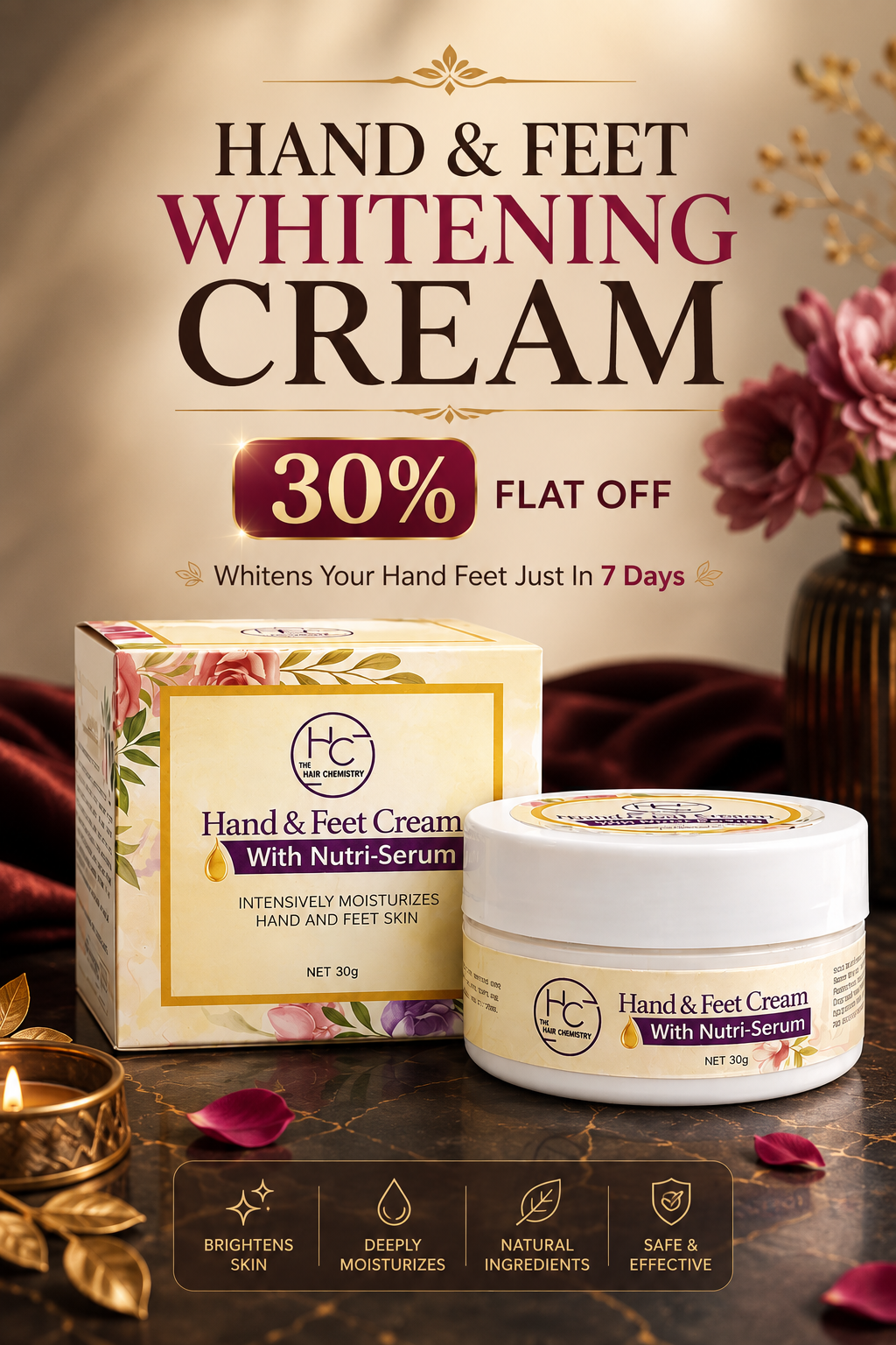 7  DAYS HAND FEET WHITENING CREAM / ALL NATURAL