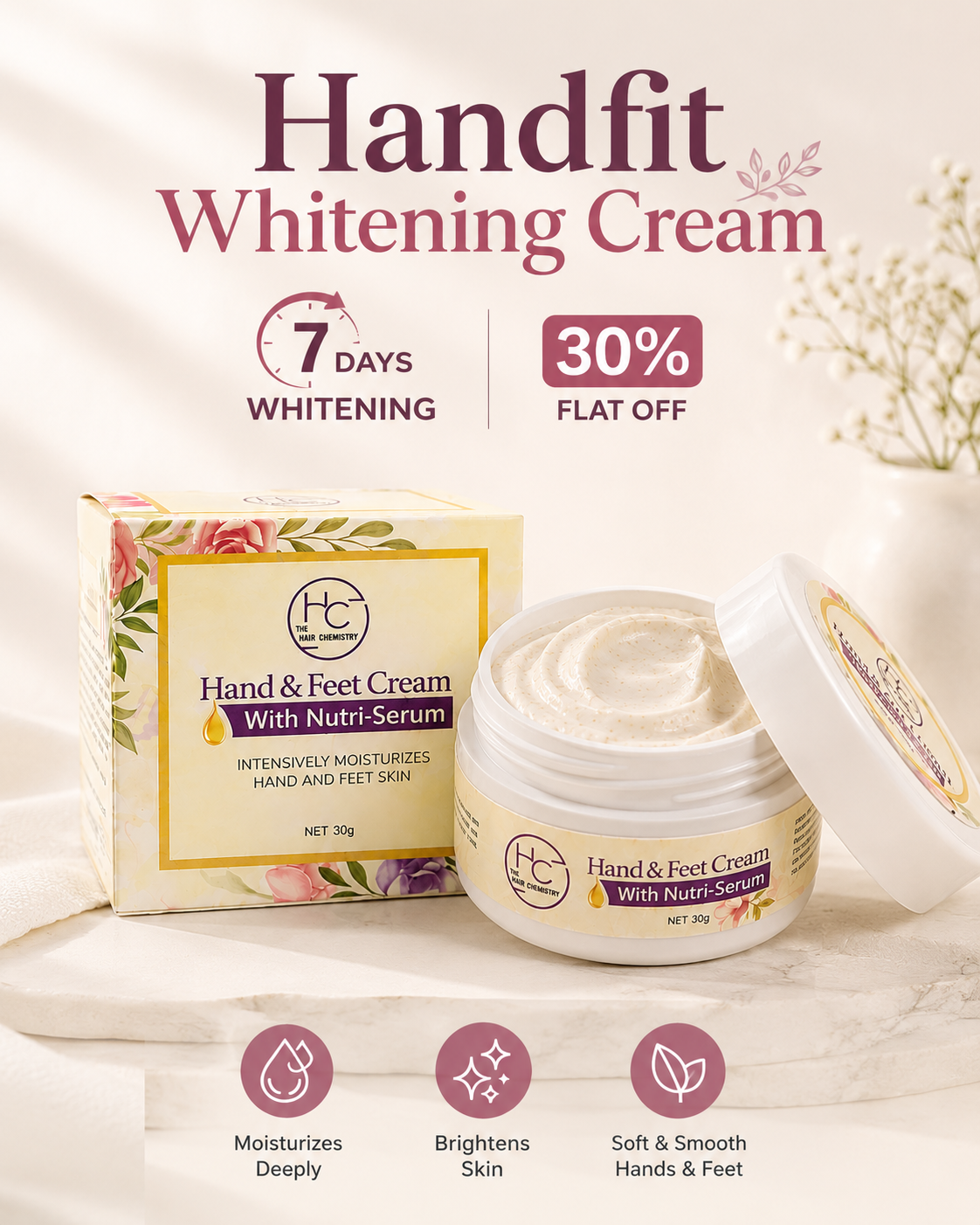 7  DAYS HAND FEET WHITENING CREAM / ALL NATURAL