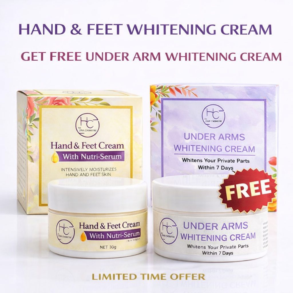 HAND FEET + UNDER ARMS WHITENING CREAM  FREE