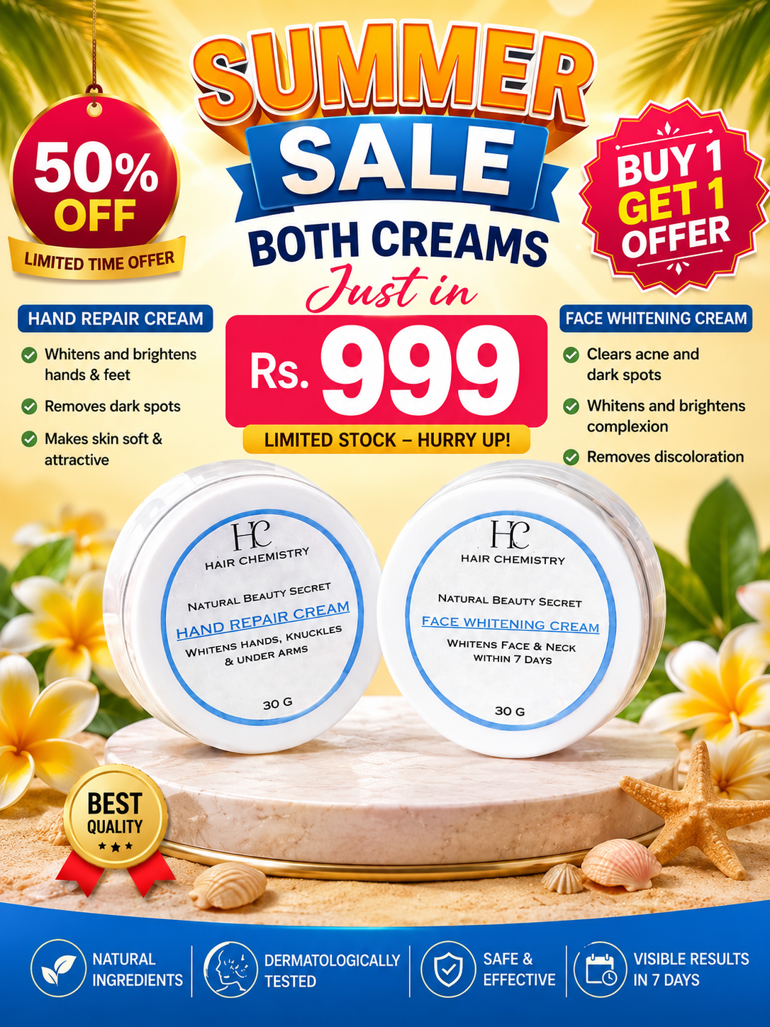 Hand Repair Cream + Face & Neck Cream