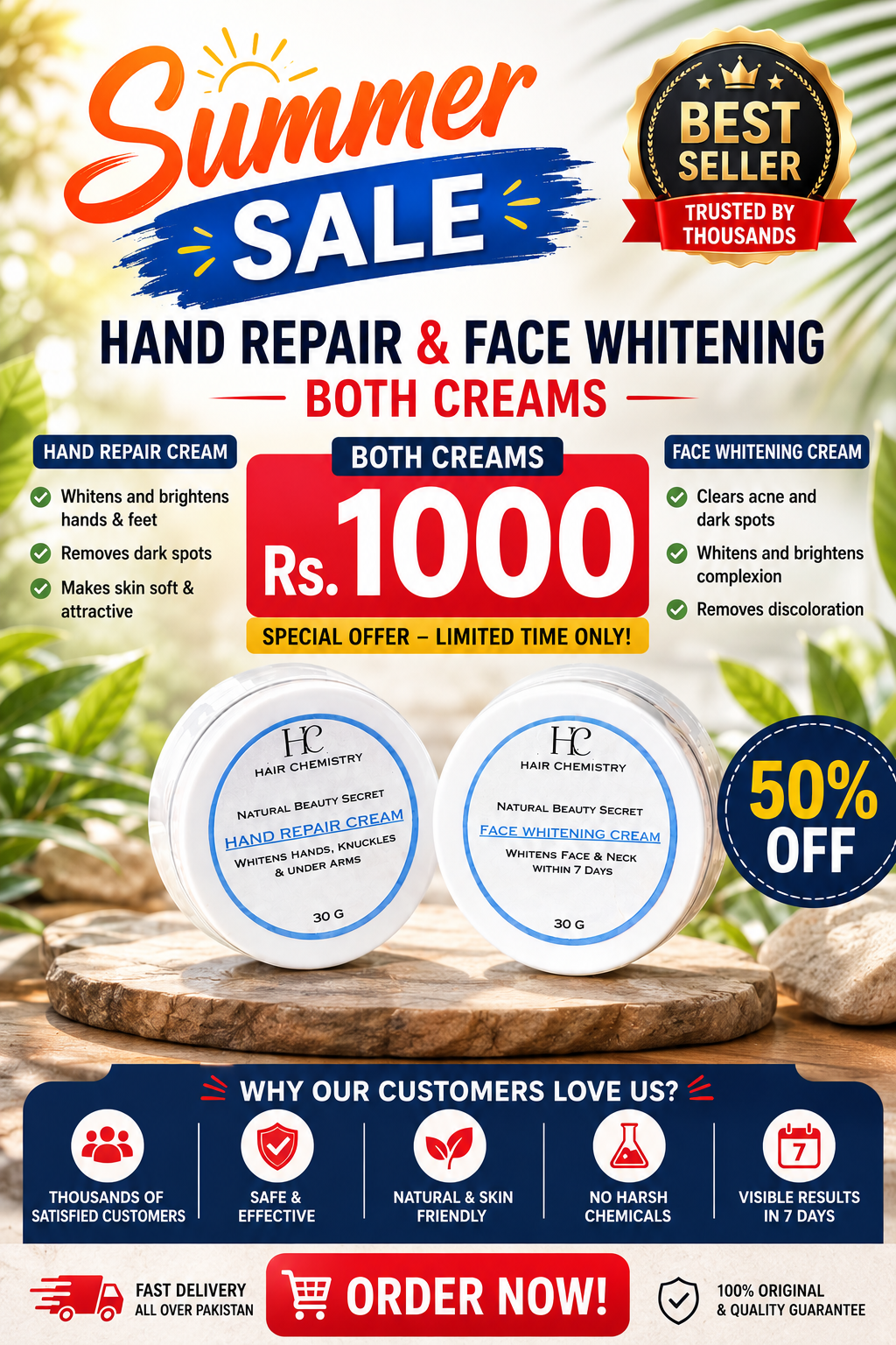 Hand Repair Cream + Face & Neck Cream