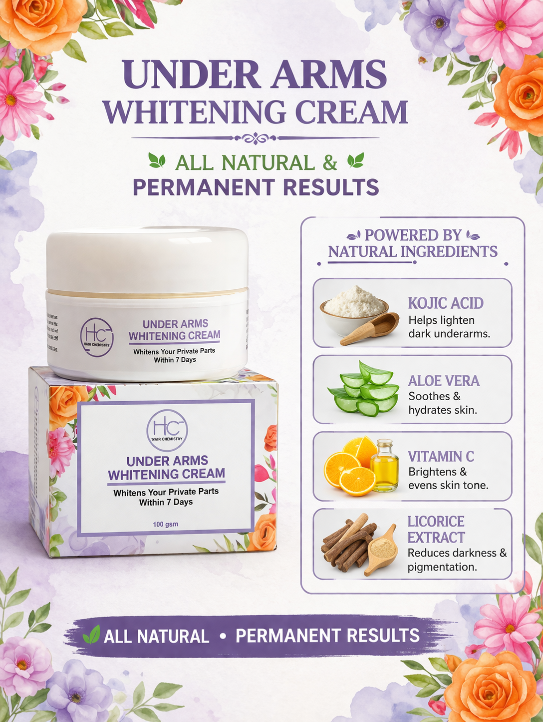 UNDERARMS & PRIVATE PARTS WHITENING CREAM