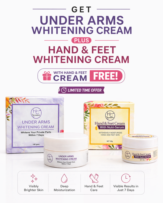 UNDER ARMS WHITENING CREAM & FREE HAND FEET CREAM